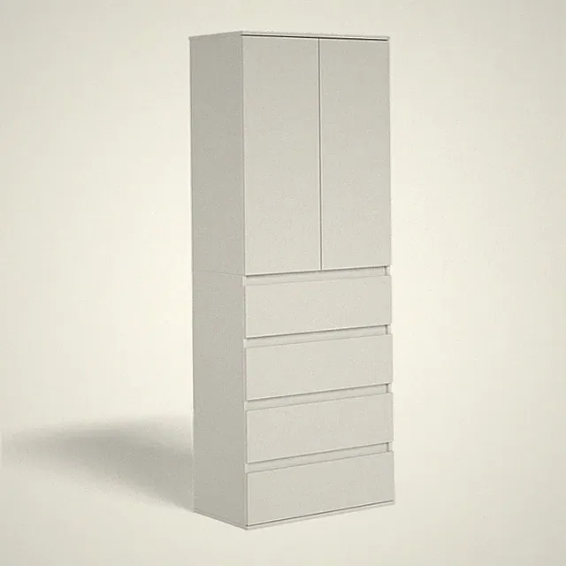 Kleiderschrank Vicco Claus 74 x 191.5 cm mit 4 Schubladen