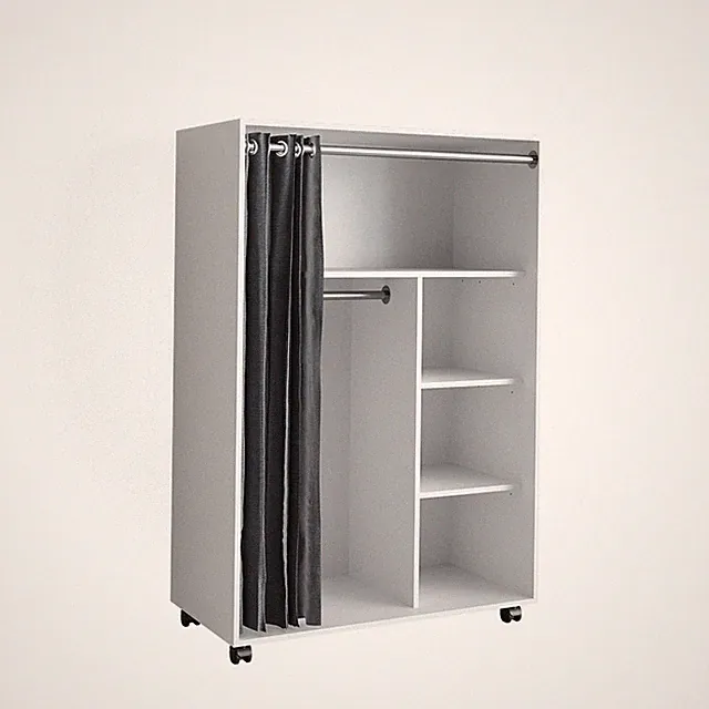 Kleiderschrank Vicco Doros 100 x 146.6 cm offen, mit Rollen