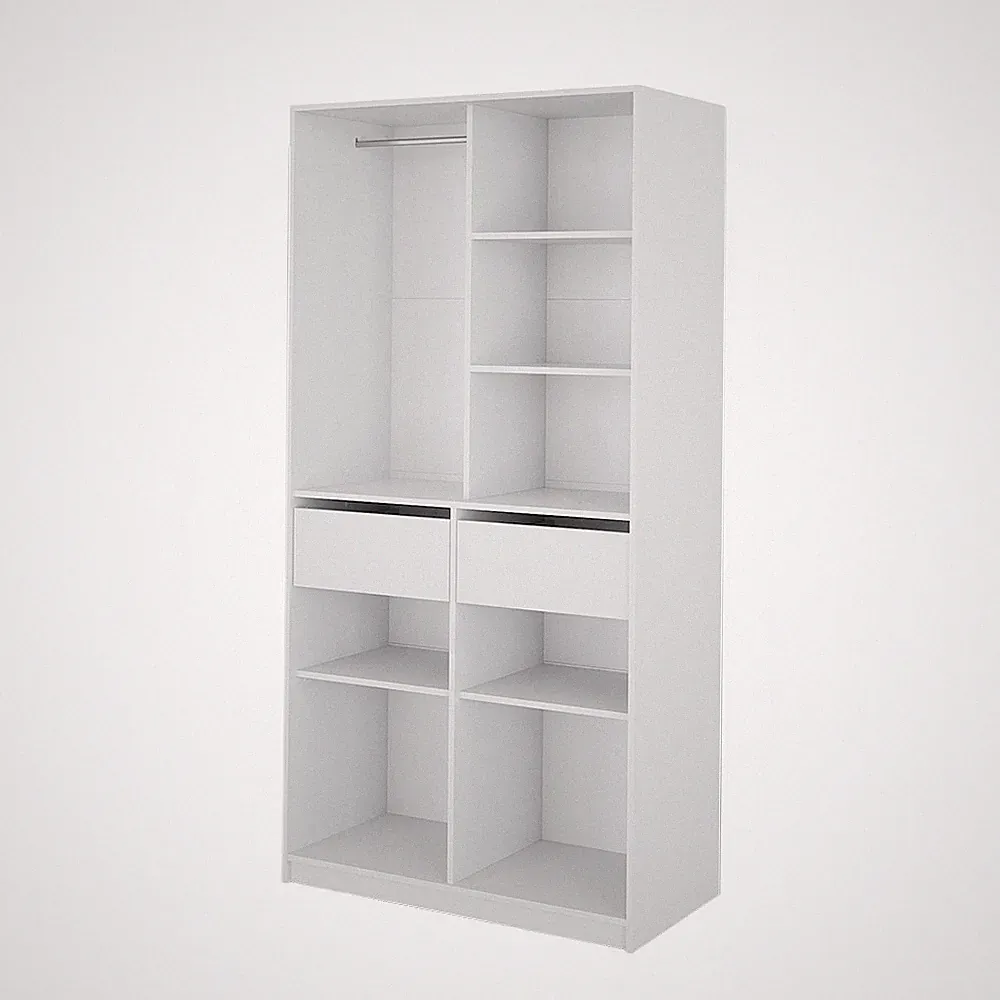 Kleiderschrank Vicco Elmo 100 x 200 cm mit 2 Schubladen