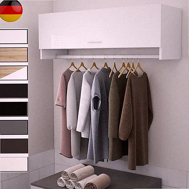 Kleiderschrank Wandgarderobe Hängeschrank Kleiderstange Garderobenschrank 100cm