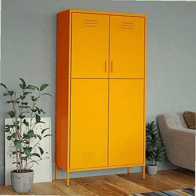 Kleiderschrank Weiß/Grau/Schwarz Mehrzweckschrank Garderobenschrank Hochschrank