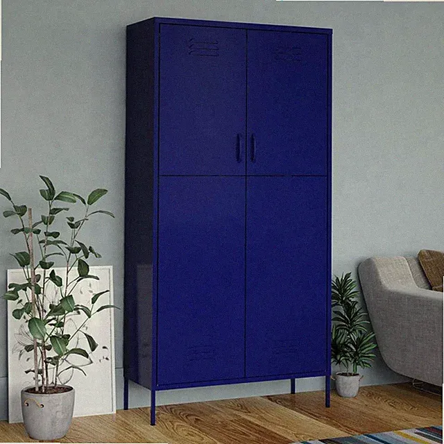 Kleiderschrank Weiß/Grau/Schwarz Mehrzweckschrank Garderobenschrank Hochschrank
