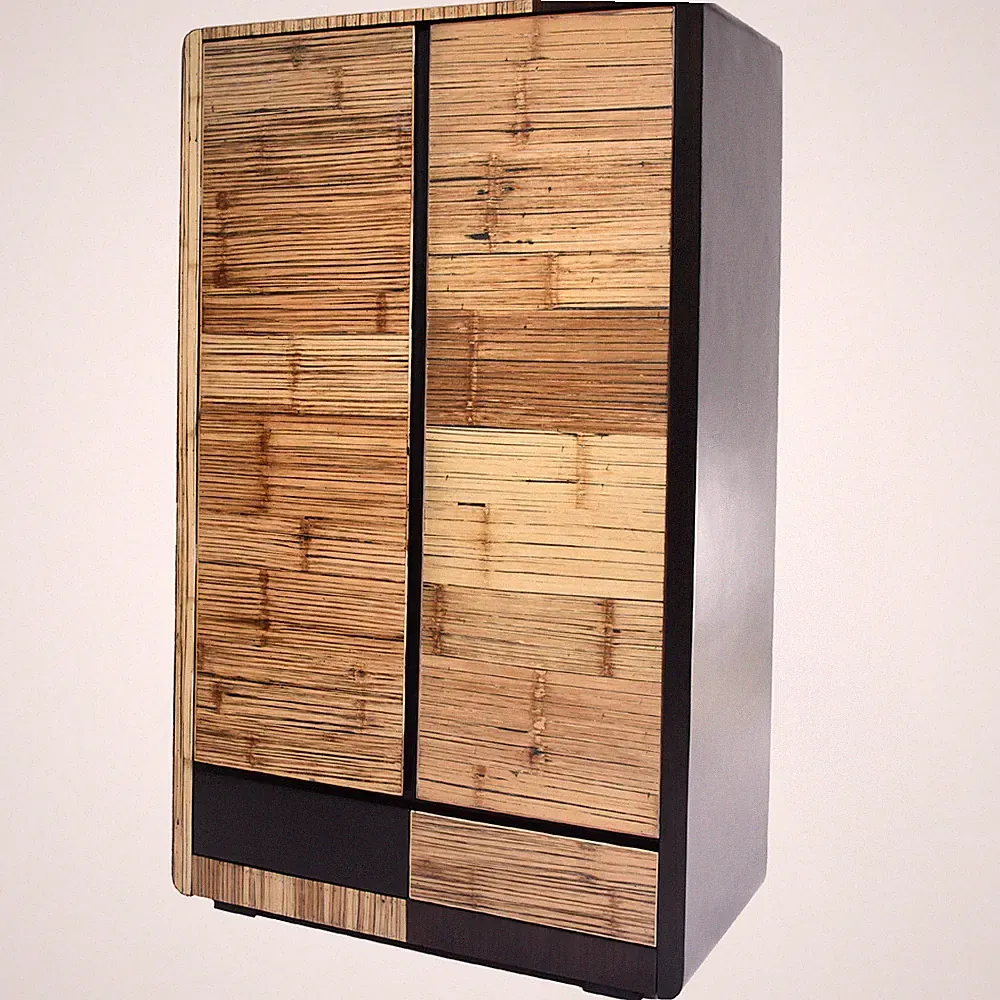 Kleiderschrank Zen Garderobe Schrank Bambus Asiatische Möbel Holz Asia Ankleide