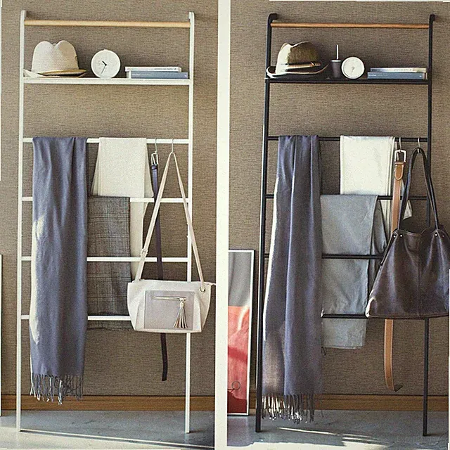 Kleiderständer Garderobenständer mit Regal zum Anlehnen minimalistisch YAMAZAKI