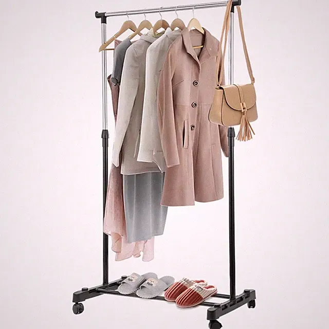 Kleiderständer Metall Garderobe Rollen verstellbar Aufhäng 160cm