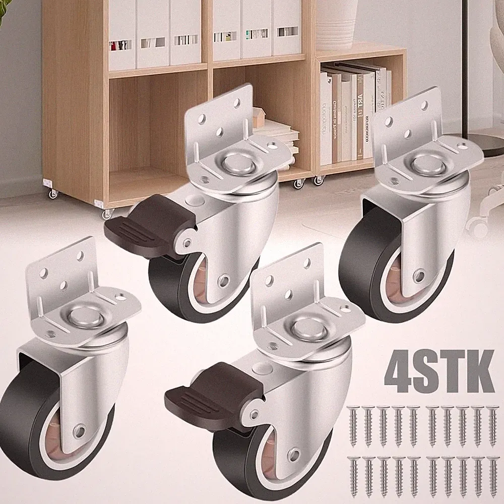 Klein Lenkrollen für Möbel, 4 Stk 50mm M4 Möbelrollen Klein, Lenkrollen Rollen