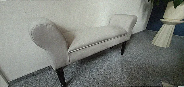 Kleine Sitzbank Sofa grau