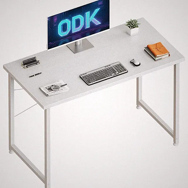 Kleiner Arbeitstisch Holz Weiß 100x48cm Kratzfest Office Home