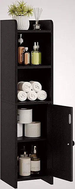 Kleiner Badezimmer-Aufbewahrungsschrank, Eckschrank, Bodenschrank mit verstel...