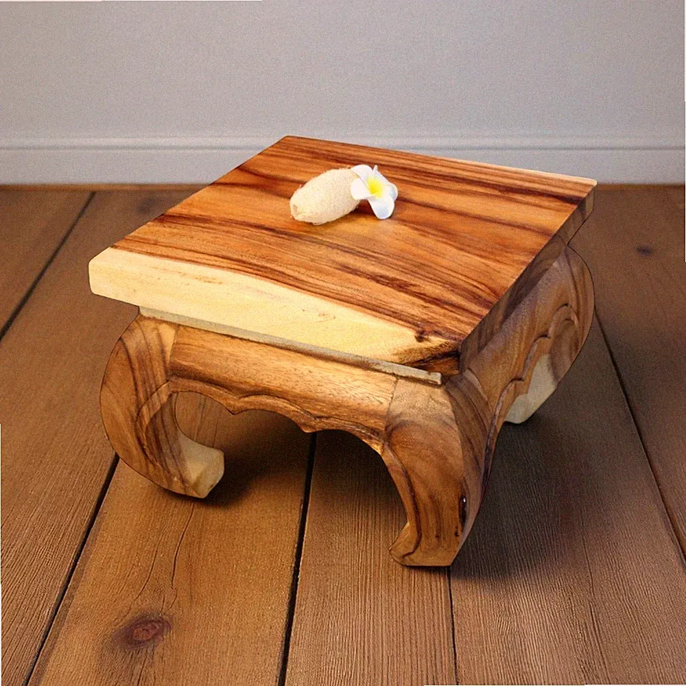 Kleiner Holz Beistelltisch Opium Blumentisch Asia Stil Akazie Massiv handmade