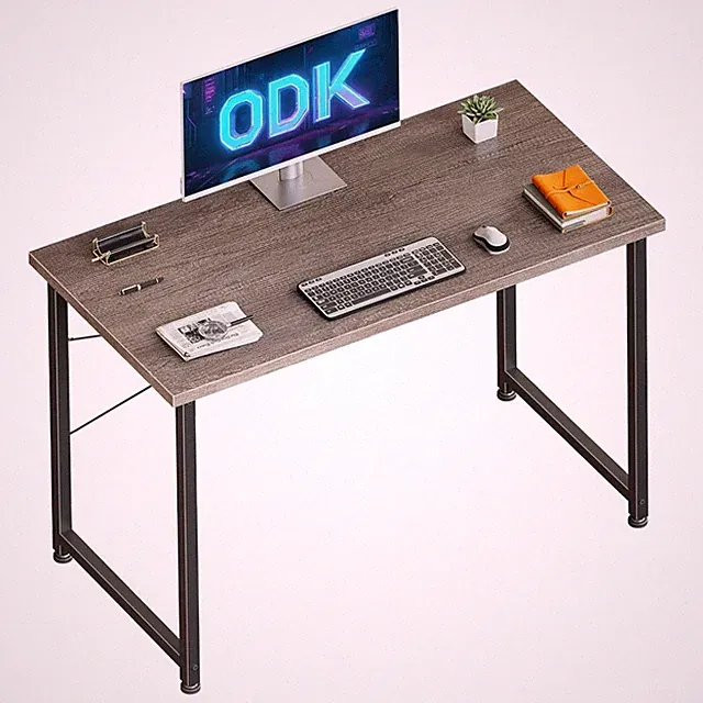 Kleiner Holz Computertisch Graublau 100x48cm Office Schreibtisch modern