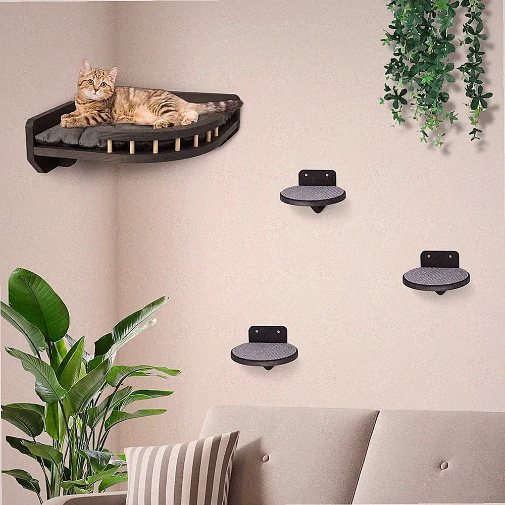 Kletterwand Katzen Set Katzenbett Katzenmöbel Holz, DIY, max. 35kg B-Ware