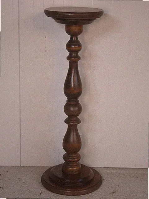 KM 584 Vintage Blumensäule Eiche massiv aus Frankreich um 1960