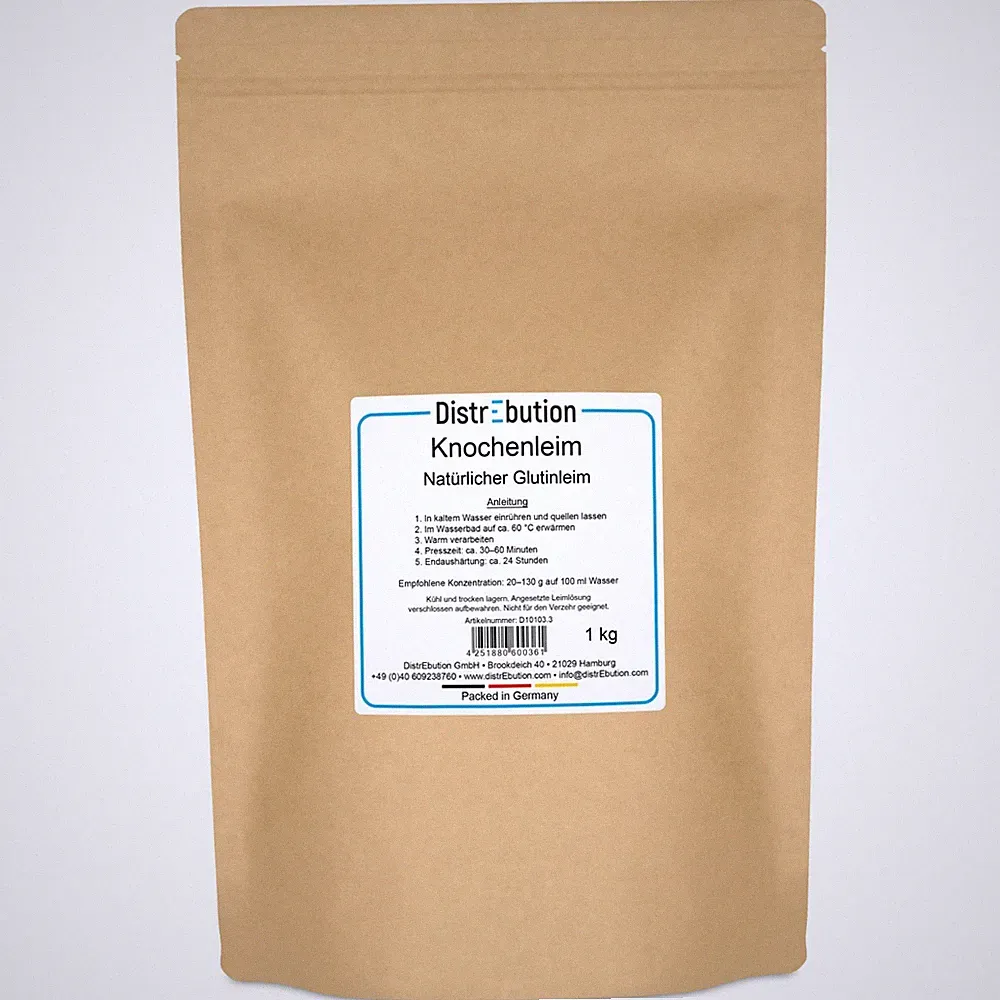 Knochenleim 100g–20kg, Glutinleim, Warmleim, Tischlerleim, Restaurierung & Möbel
