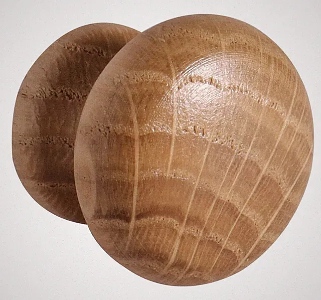 Knopf Möbelgriff Holz Möbelknopf rund Eiche lackiert Türknopf massiv Ø 28 Knauf