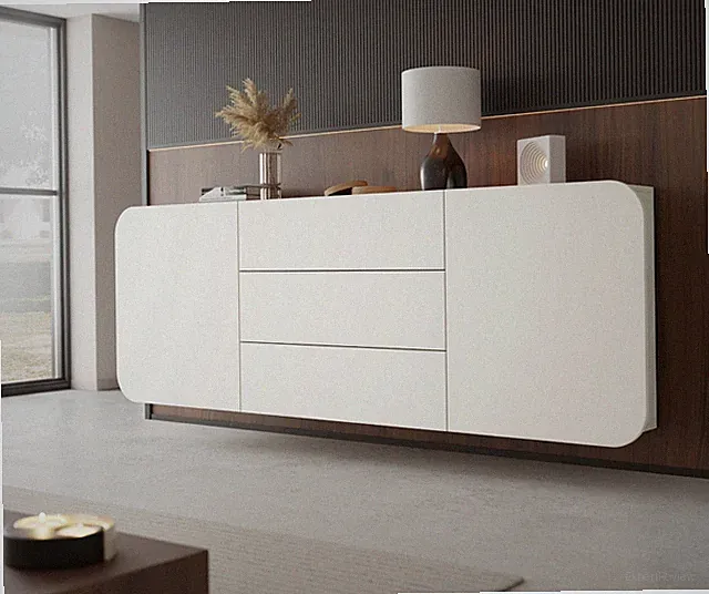 Kombikommode Wiseri A 2DD3S mit 3 Schubladen push to open Sideboard Anrichte M24
