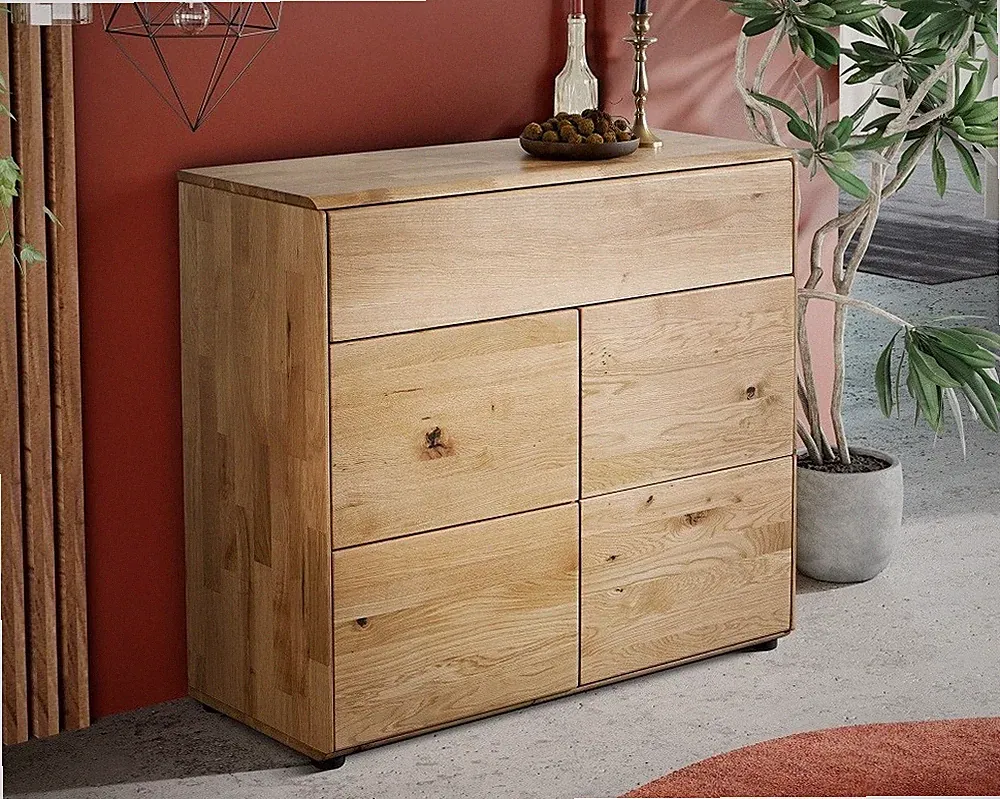 Kommode 100x91cm Massivholz Eiche geölt Wildeiche massiv NEU OVP!!!