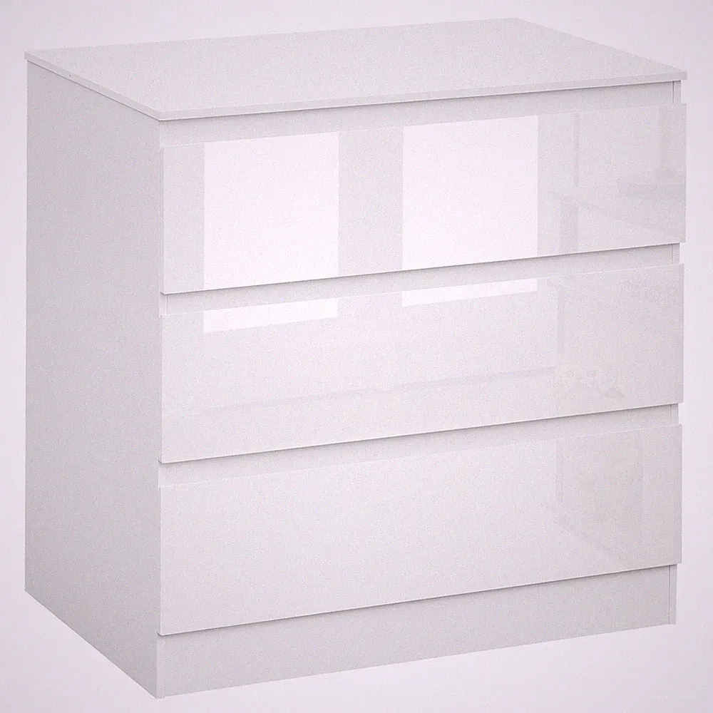 Kommode 3 Schubladen Kommodenschrank platzsparend Mehrzweckschrank Wohnzimmer