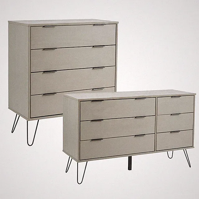 Kommode 4/6 Schubladen Grau Kleiderschrank Aufbewahrung Organizer Schlafzimmer Möbel