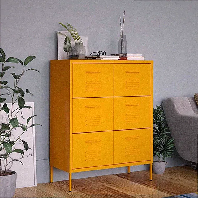 Kommode 6 Schubladen Stahlschrank Schubladenschrank Mehrzweckschrank Möbel DE