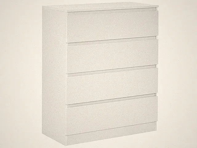 Kommode Aufbewahrungsschrank Sideboard 4 Schubladen Spanplatte Skandinavischer S