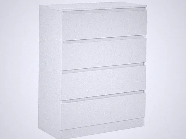 Kommode Aufbewahrungsschrank Sideboard 4 Schubladen Spanplatte Skandinavischer S