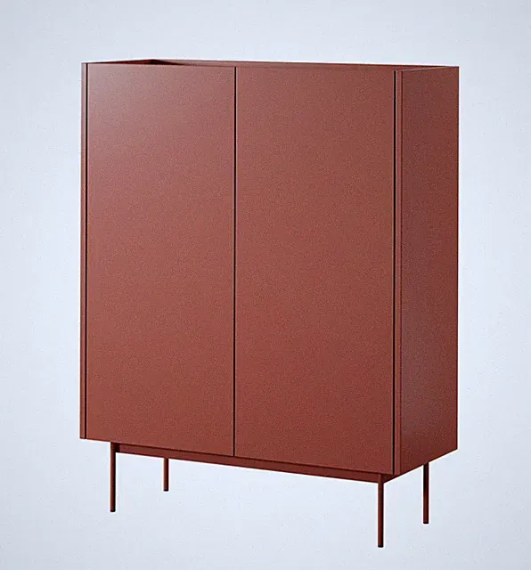 Kommode COLOR KD-97 CR Hochschrank 97x122x37 cm 2 türiger Wohnzimmerschrank