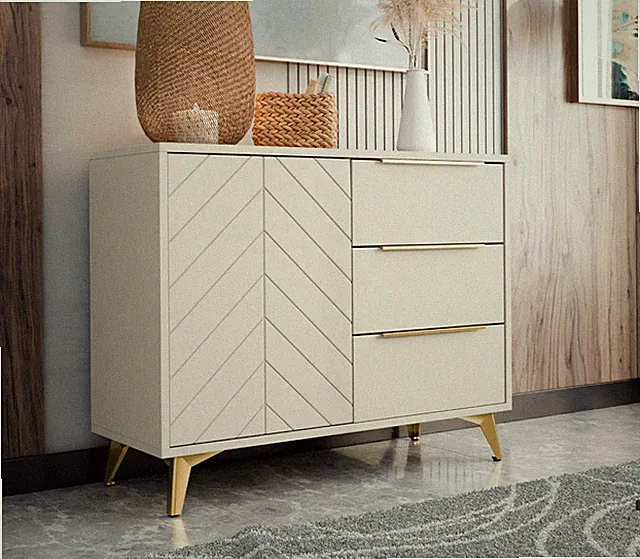 Kommode Draban 100 1D3SZ Highboard Kombikommode mit Schubladen Kollektion M24