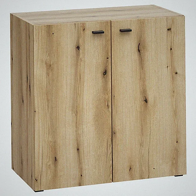Kommode - Evoke Eiche - 2 Türen - 64x65 cm Sideboard Anrichte Beistellschrank
