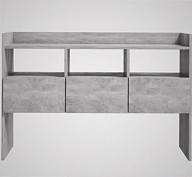 Kommode Grau 3 Schubladen freistehend rechteckig 105x30x70 cm (OTTO)