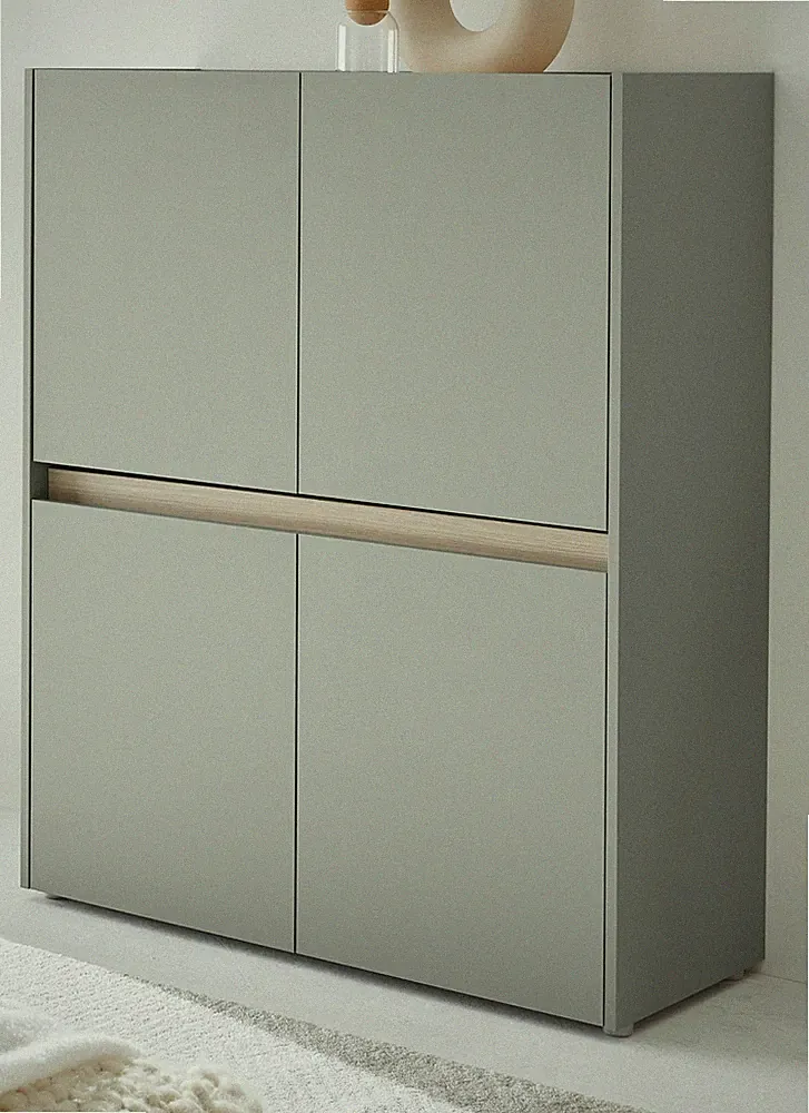 Kommode Highboard Schrank Salbei Grün Eiche Wohnzimmer Esszimmer Möbel Center