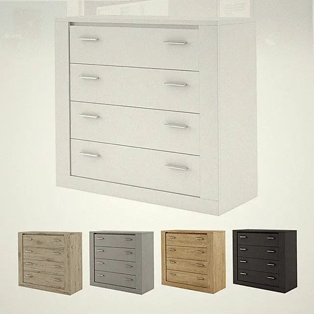 Kommode IDEA ID-10 mit 4 Schubladen 100 cm Sideboard Anrichte Modern