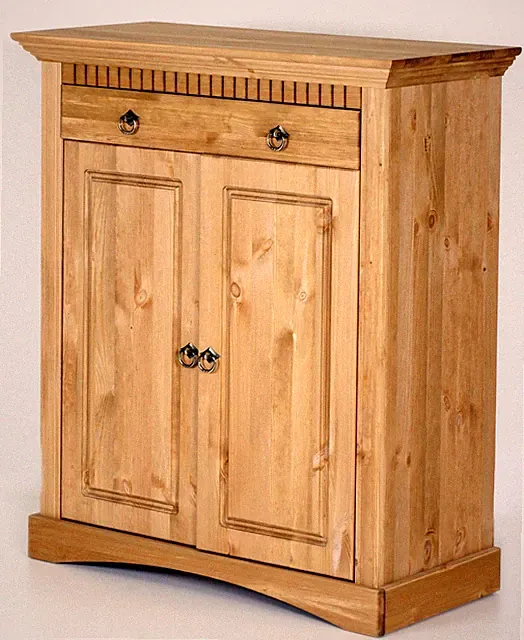 Kommode Kiefer massiv gelaugt geölt 2-türig mit Schubfach Landhausstil Holz