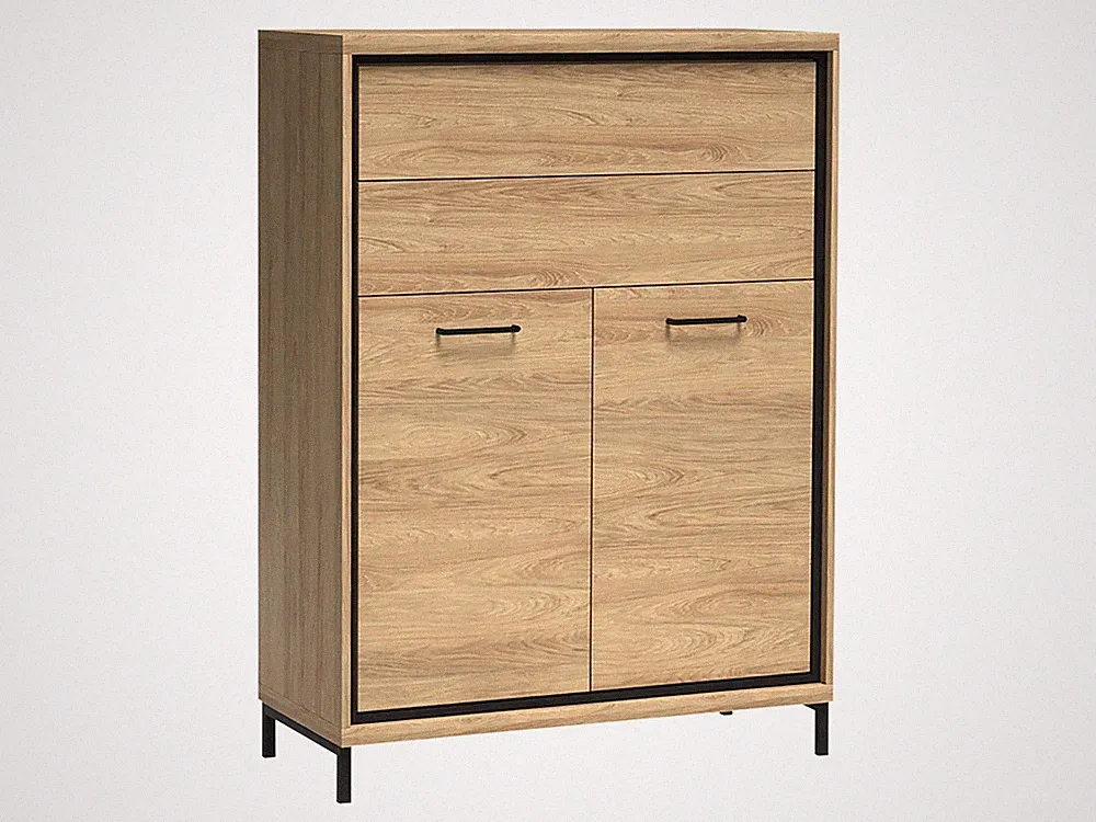 Kommode Lassa L-06 mit Led Beleuchtung Loft Anrichte Sideboard mit Schubladen