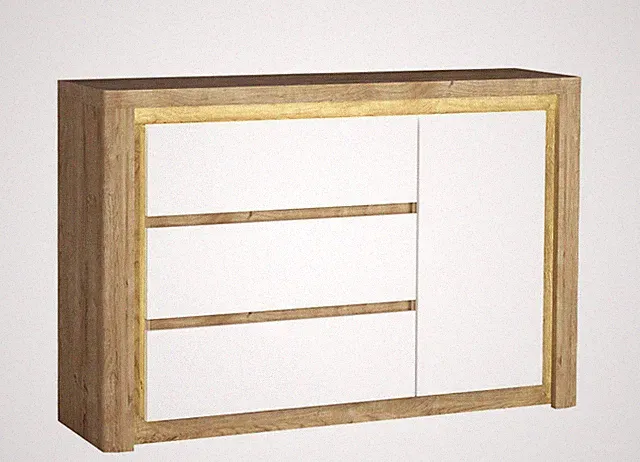 Kommode Liwiko L-15 Anrichte mit Led und Schubladen Schrank Modern Sideboard