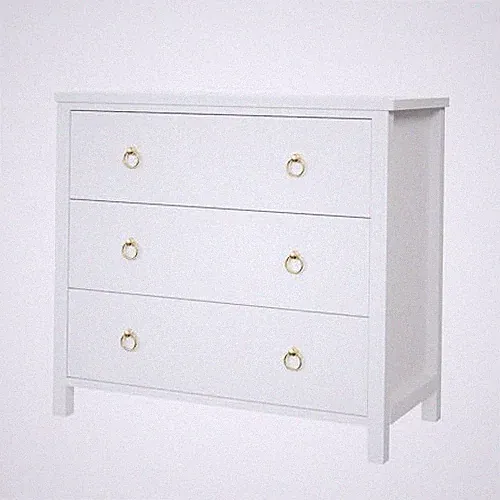Kommode mit 3 Schubladen Sideboard weiß Anrichte holz Möbel Schubladenschrank