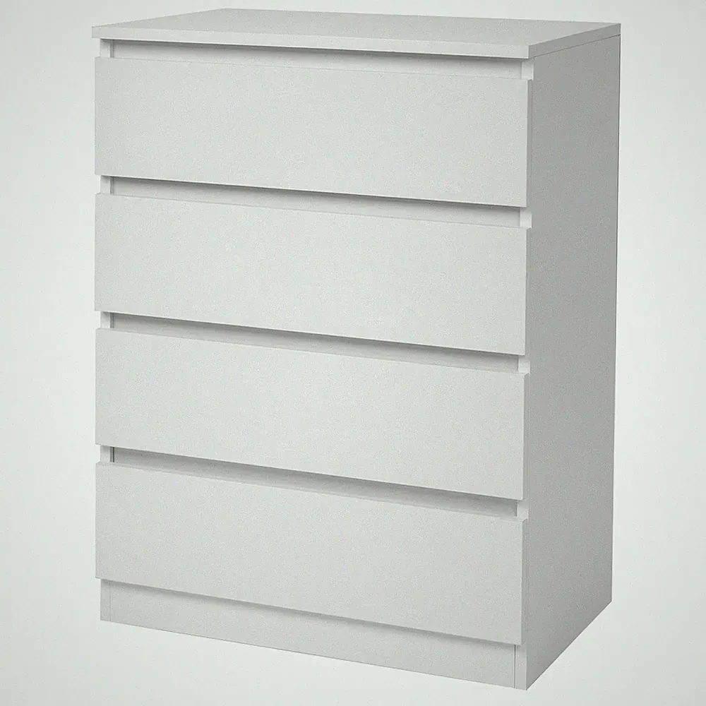 Kommode mit 4 Schubladen Schlafzimmerkommode moderne Kommode Moderne Möbel Weiß