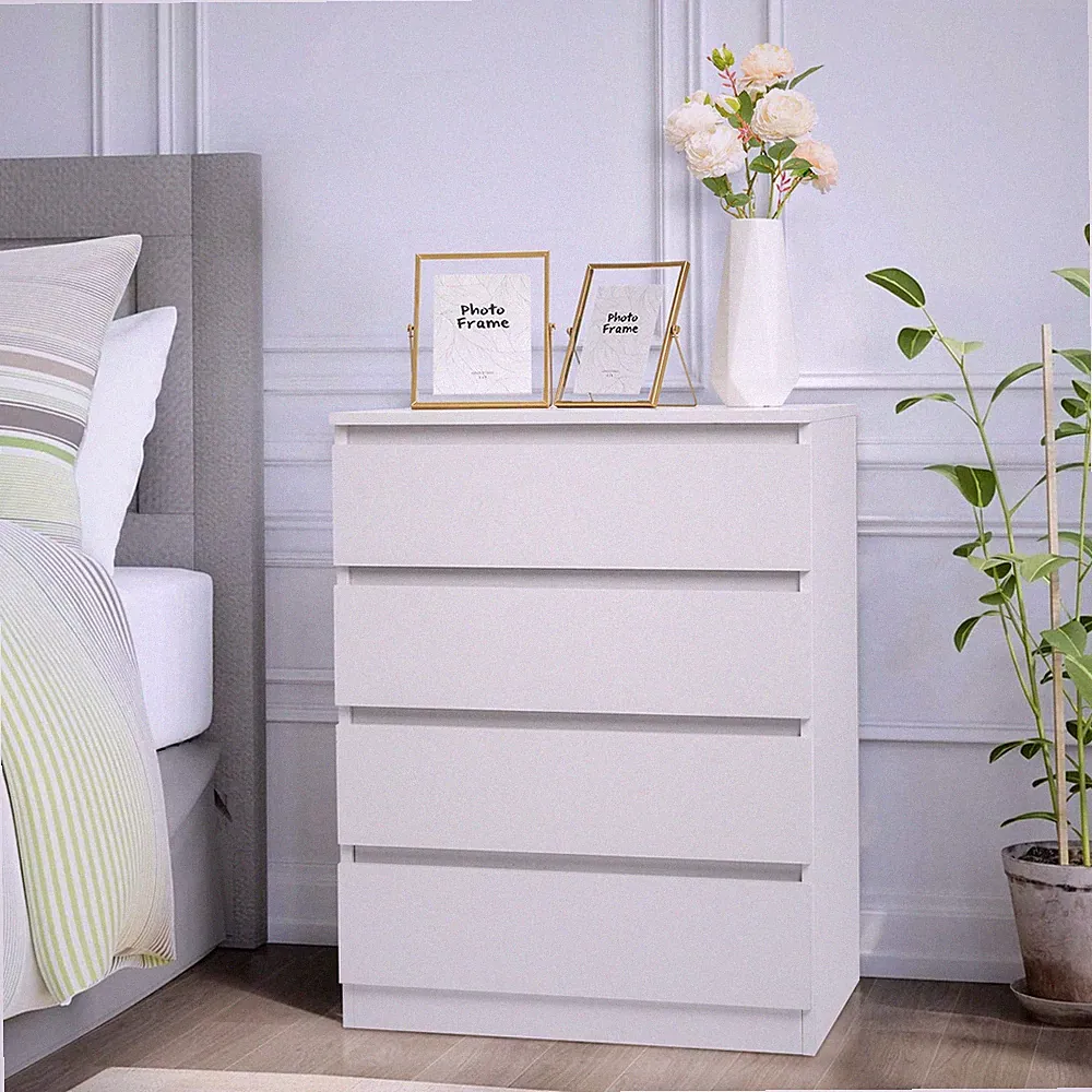 Kommode mit 4 Schubladen Sideboard Kleiderschrank Schlafzimmerschrank 60x38x78CM