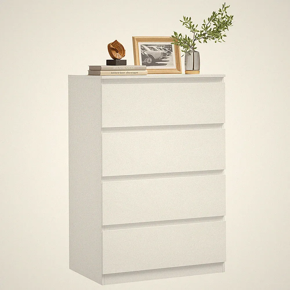 Kommode mit 4 Schubladen Sideboard Küchenschrank Aufbewahrungsschrank 60x90x40cm