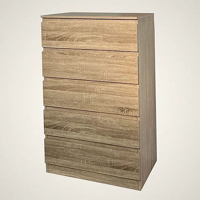 Kommode mit 5 grifflosen Schubladen Thekla Sonoma Sideboard HTI-Living