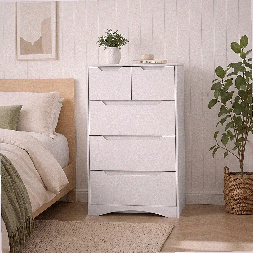 Kommode mit 5 Schubladen,Kommode für Schlafzimmer, Wohnzimmer, Schlafzimmer