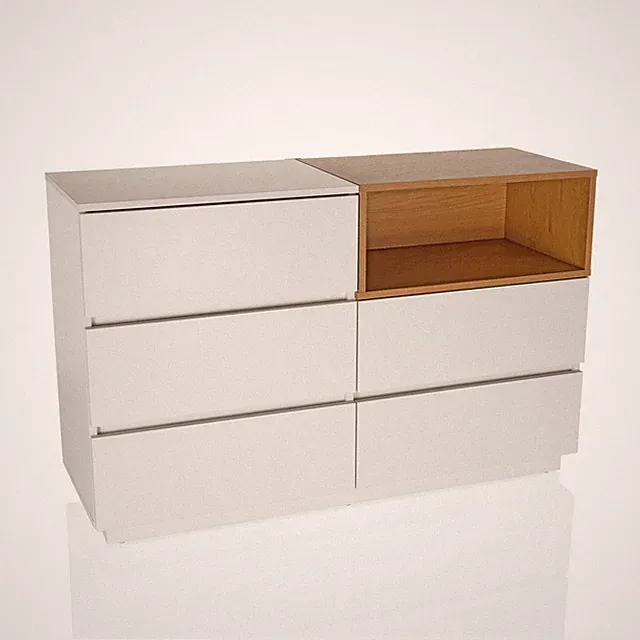 Kommode mit 5 Schubladen Sideboard 120 cm Schubladenschrank Anrichte hjh LIVING