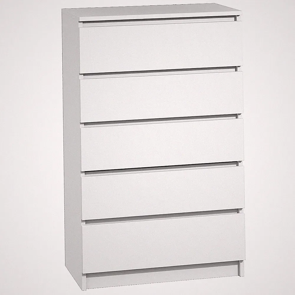 Kommode mit 5 Schubladen Sideboard weiß Anrichte holz Möbel Schubladenschrank