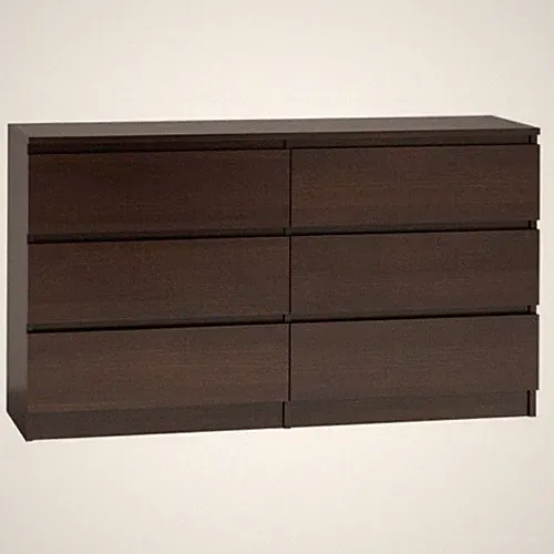 Kommode mit 6 Schubladen 140cm Sideboard Anrichte holz wenge Modern