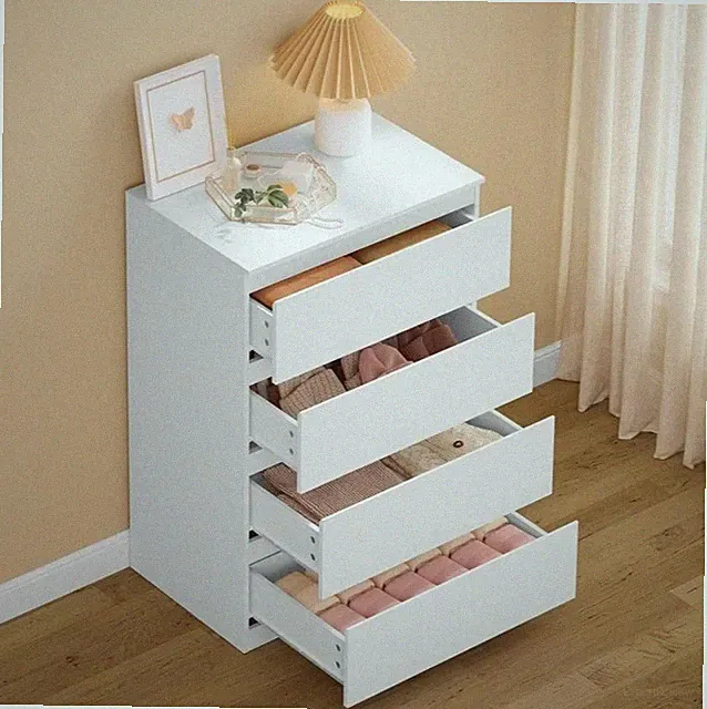Kommode mit 6 Schubladen Aufbewahrungs Schubladenschrank 60x40x90 cm DMK004ws
