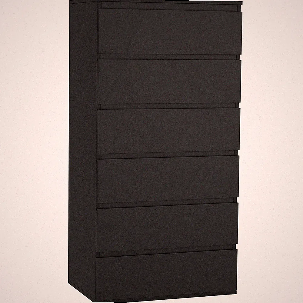 Kommode mit 6 Schubladen Hoch Kommode Schlafzimmer Schubladenschrank 60x40x119cm