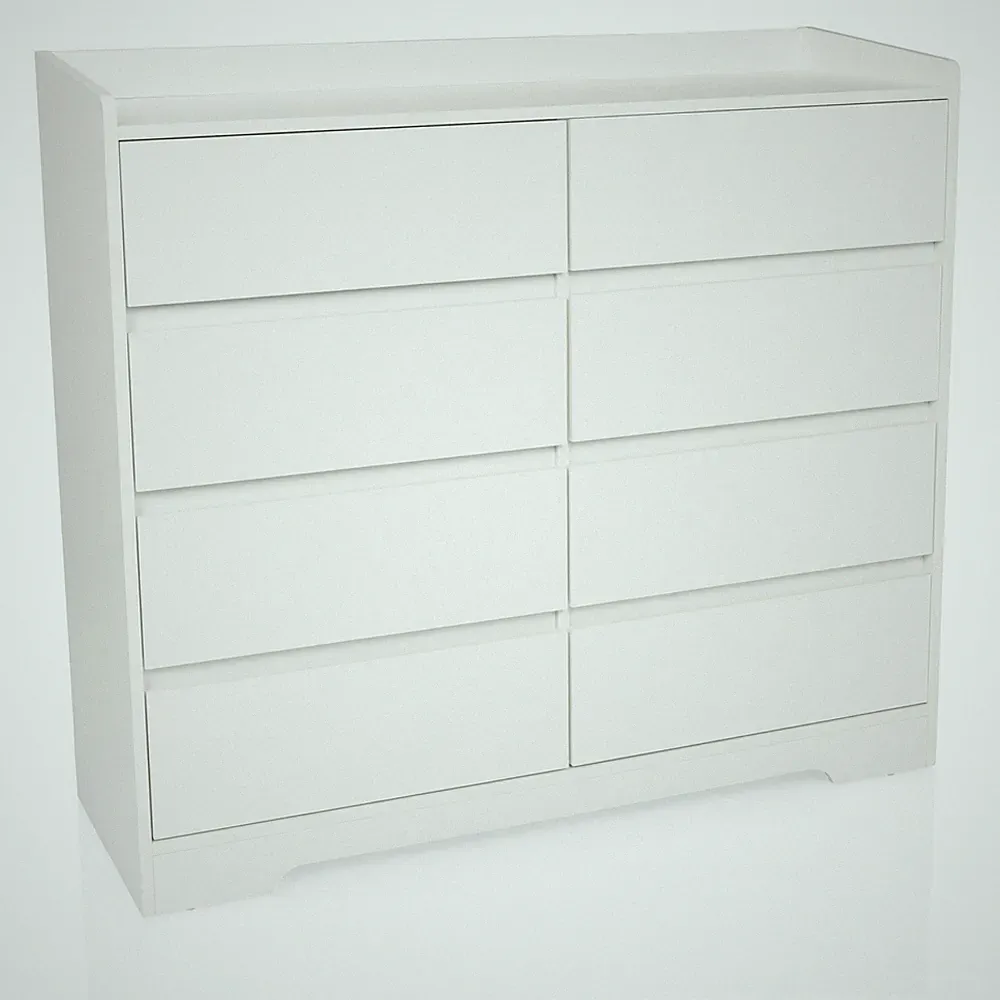 Kommode mit 8 Schubladen Schubladenschrank Sideboard Schlafzimmer 110x38x98,5cm