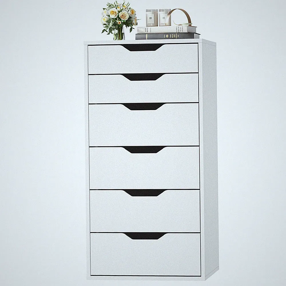 Kommode mit 9 Schubladen Schubladenschrank schmal für Schlafzimmer 45x40x90.5 cm