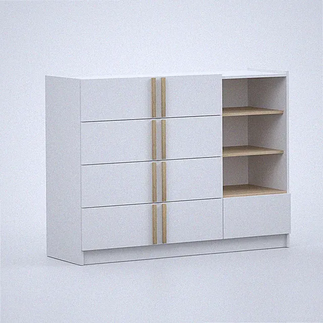 Kommode mit fünf Schubladen SEVILLA 5S 135 cm