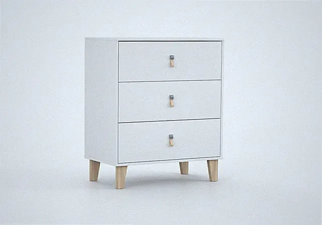 Kommode mit Schubladen Sideboards Schubladkasten FIGO 02 80 cm Weiß